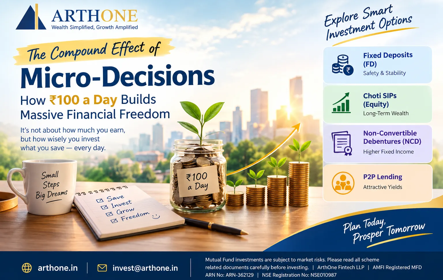The Compound Effect of Micro-Decisions: How ₹100 a Day Builds Massive Financial Freedom